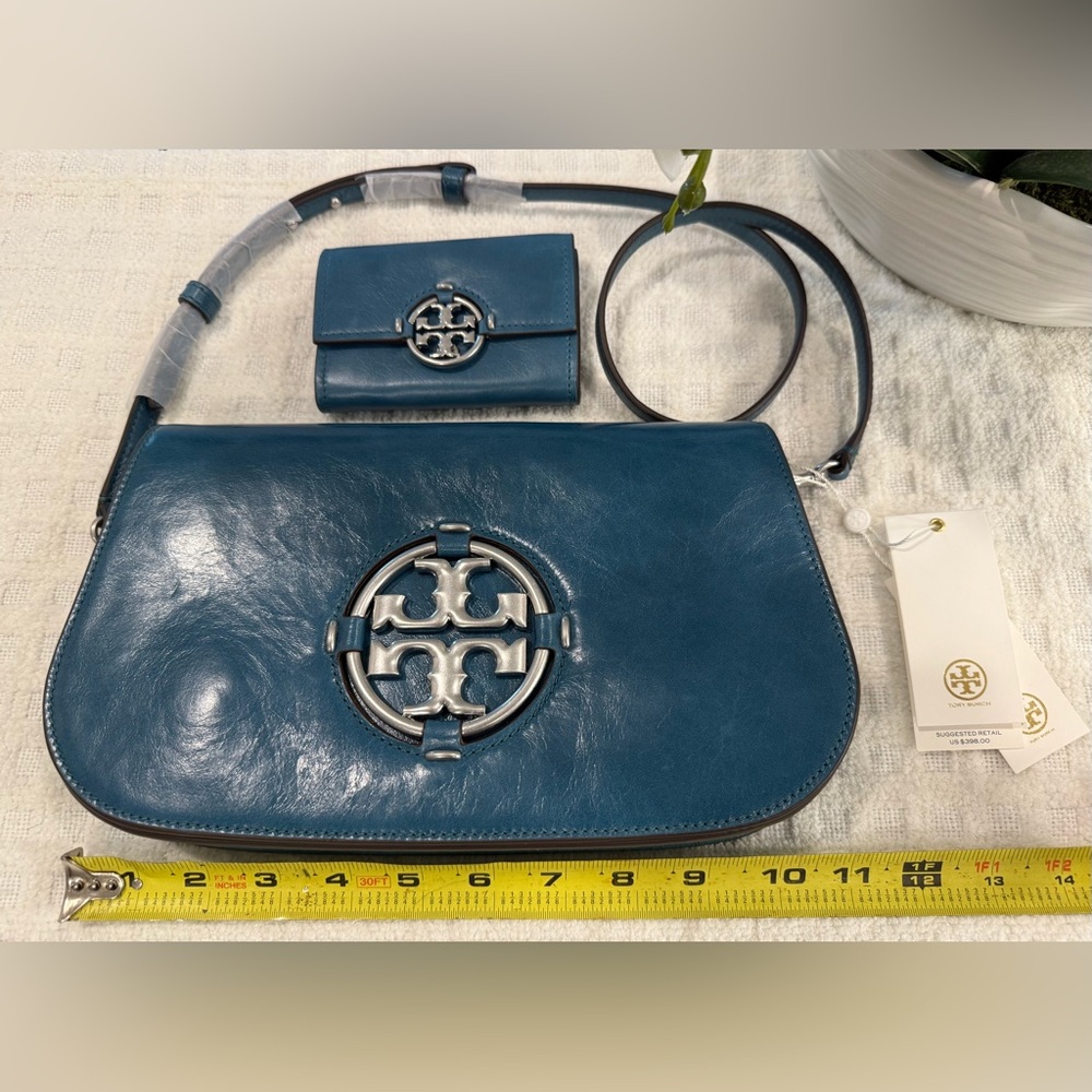 Tory Burch Convertible Miller Glazed Bag with Matching Wallet, BRAND NEW! - Picture 4 of 12